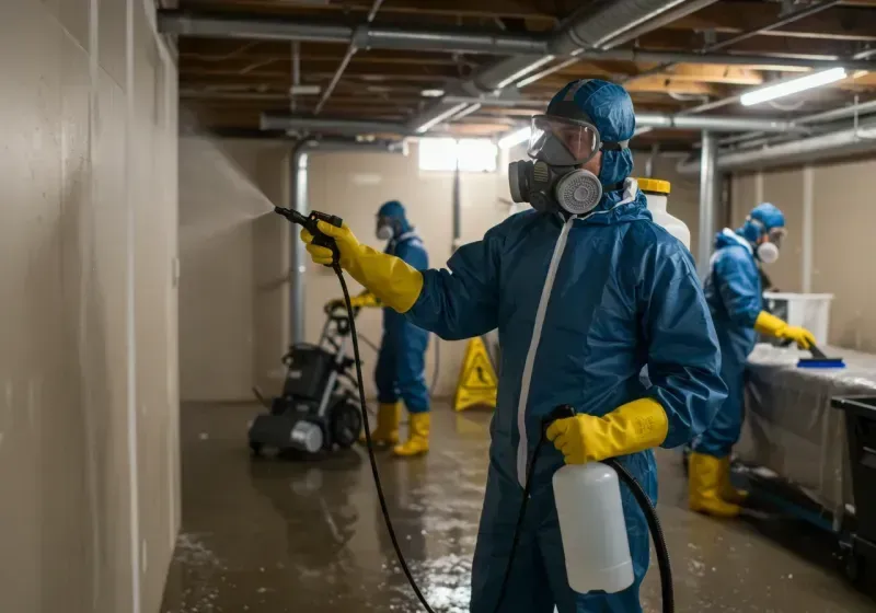 Basement Sanitization and Antimicrobial Treatment process in Midway, AR